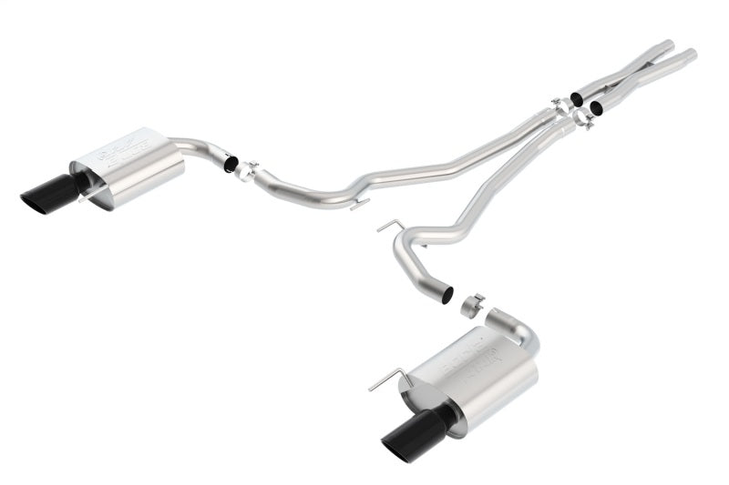 Borla Atak S Cat-Back 15-17 Ford Mustang GT 5.0L V8 MT/AT 2.5in pipe 4in tip (Black Chrome) Borla