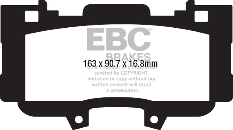 EBC 15+ Ford Mustang 2.3 Turbo Performance Pkg Yellowstuff Front Brake Pads EBC
