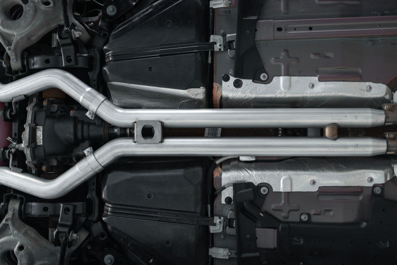 MBRP 18-22 Ford Mustang GT 5L T304 SS 3in Cat-Back Dual Rear w/4in Quad Carbon Fiber Tips (Race) MBRP