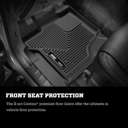 Husky Liners 15-17 Ford F-150 SuperCrew X-Act Contour Black 2nd Seat Floor Liners (Full Coverage) Husky Liners
