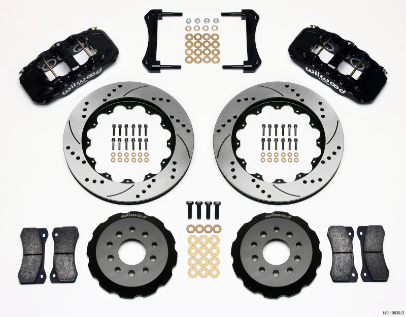 Wilwood AERO6 Front Hat Kit 14.00 Drilled 2005-2014 Mustang Wilwood