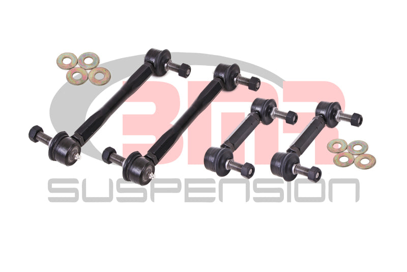 BMR 15-17 S550 Mustang Front and Rear Sway Bar End Link Kit - Black BMR Suspension