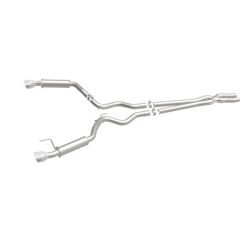 MagnaFlow Cat Back, SS, 2.5in, Competition, Dual Split Polished 4.5in Tips 2015 Ford Mustang V6 3.7L Magnaflow