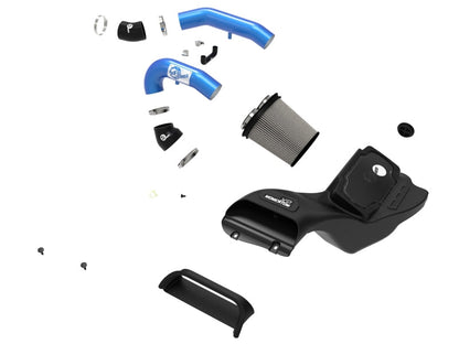 aFe 21-22 Ford F-150 Raptor V6-3.5L(tt) Momentum XP Cold Air Intake System Blue w/ Pro Dry S Filter aFe