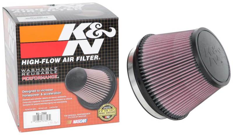 K&N Universal Tapered Filter 6in Flange ID x 7.5in Base OD x 5in Top OD x 5in Height K&N Engineering
