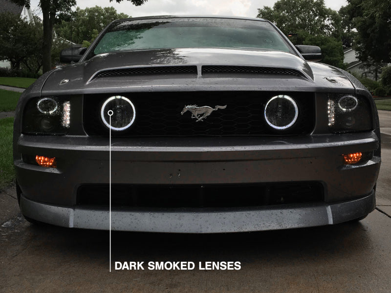 Raxiom 05-12 Ford Mustang GT LED Halo Fog Lights (Smoked) Raxiom