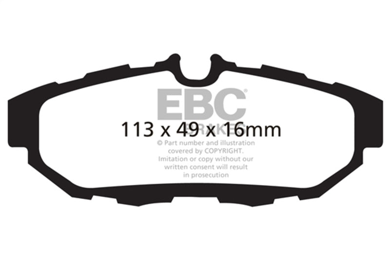 EBC 10-14 Ford Mustang 3.7 Redstuff Rear Brake Pads EBC