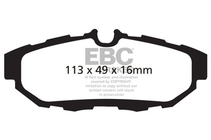 EBC 10-14 Ford Mustang 3.7 Redstuff Rear Brake Pads EBC