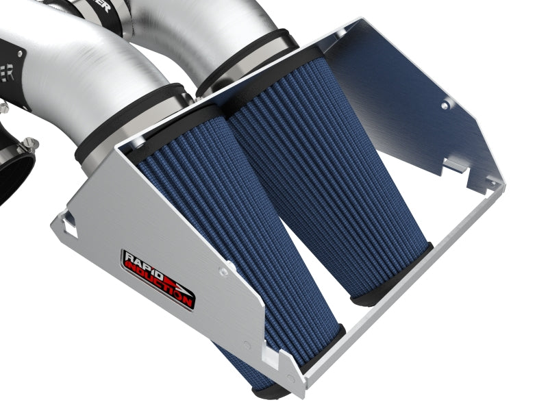 aFe Rapid Induction Pro 5R Cold Air Intake System Brushed 21-22 Ford F-150 Raptor V6-3.5L (tt) aFe