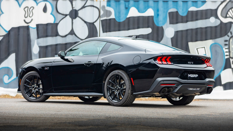 MBRP 15-24 Ford Mustang T304 SS 4in OD / 6.5in Length Quad Tip Cover Kit - Black Tip MBRP