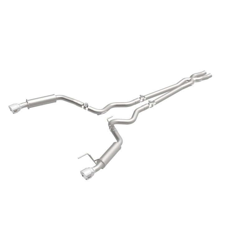MagnaFlow Cat Back, SS, 2.5in, Competition, Dual Split Polished 4.5in Tips 2015 Ford Mustang V6 3.7L Magnaflow