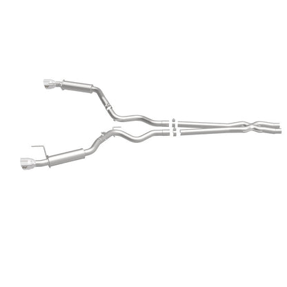 MagnaFlow Cat Back, SS, 2.5in, Competition, Dual Split Polished 4.5in Tips 2015 Ford Mustang V6 3.7L Magnaflow