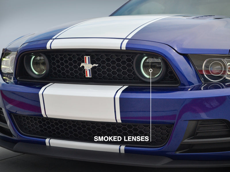 Raxiom 13-14 Ford Mustang GT CCFL Halo Fog Lights (Smoked) Raxiom
