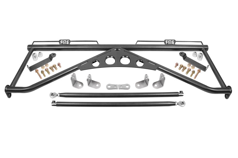 BMR 15-20 Ford Mustang Harness Bar - Black Hammertone BMR Suspension