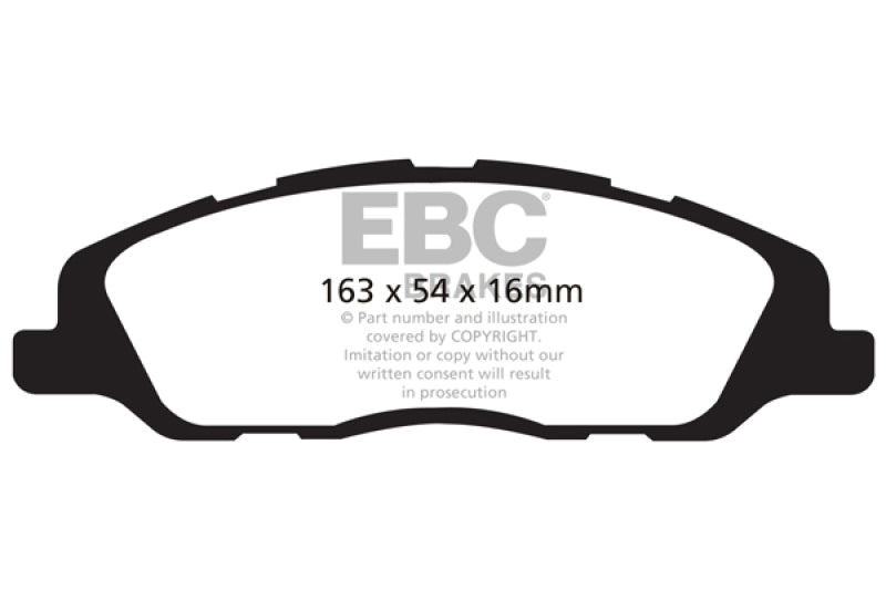 EBC 13-14 Ford Mustang 3.7 (A/T+Performance Pkg) Redstuff Front Brake Pads EBC