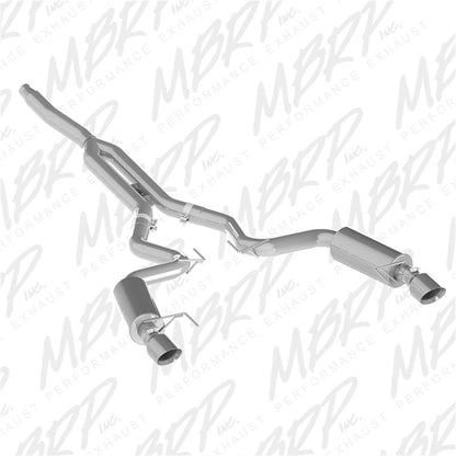 MBRP 15-18 Ford Mustang EcoBoost 2.3L T409 3in Cat Back Dual Split Rear Exit (Street Version) MBRP