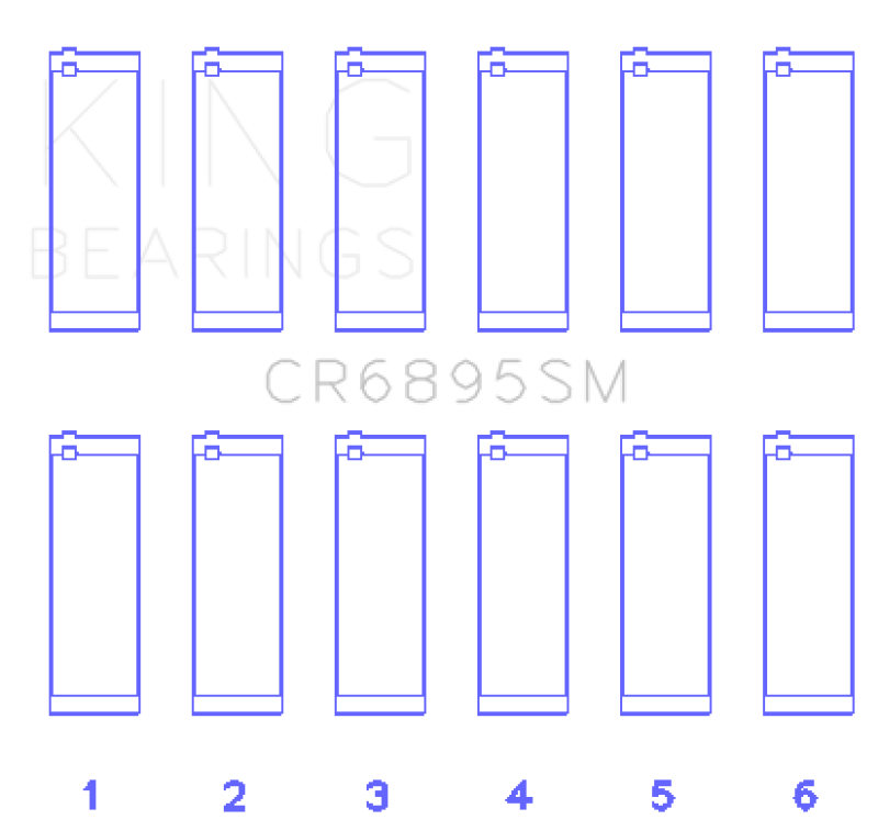 King Engine Bearings Ford Ecoboost 3.5L V6 (Size +0.50mm) Connecting Rod Bearing Set King Engine Bearings