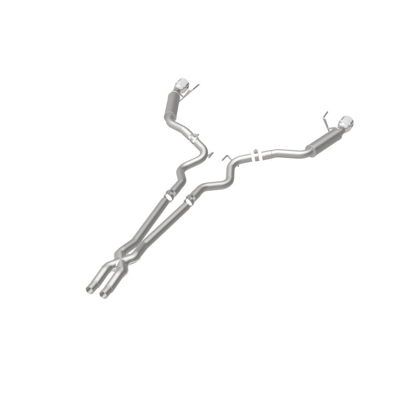MagnaFlow Cat Back, SS, 2.5in, Competition, Dual Split Polished 4.5in Tips 2015 Ford Mustang V6 3.7L Magnaflow