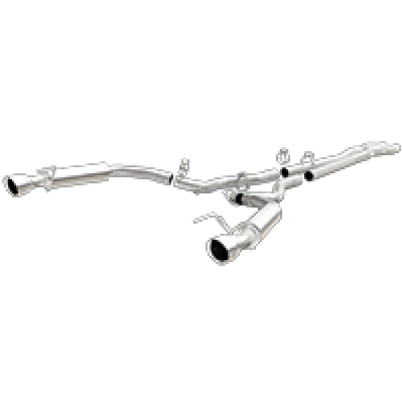 MagnaFlow Cat Back, SS, 2.5in, Competition, Dual Split Polished 4.5in Tips 2015 Ford Mustang V6 3.7L Magnaflow