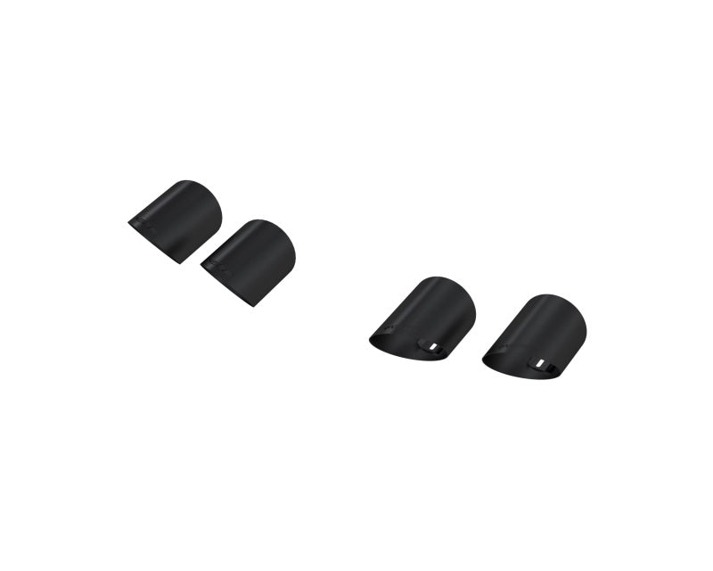 MBRP 15-24 Ford Mustang T304 SS 4in OD / 6.5in Length Quad Tip Cover Kit - Black Tip MBRP