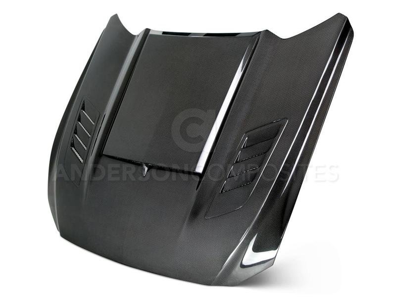 Anderson Composites 15-17 Ford Mustang Ram Air Double Sided Hood Hellhorse Performance