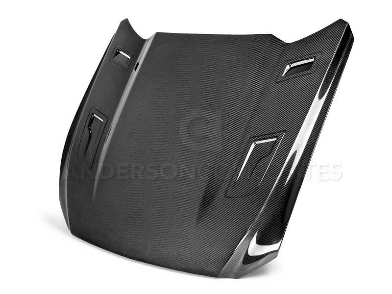 Anderson Composites 15-17 Ford Mustang Type-G Double Sided Hood Hellhorse Performance