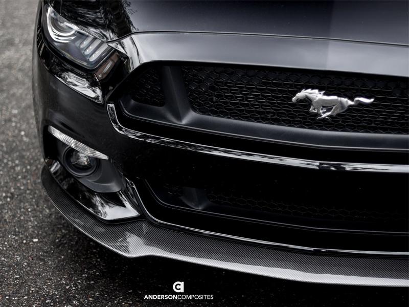 Anderson Composites 2015-2017 Ford Mustang Type-AR Style Front Chin Splitter Fiberglass Hellhorse Performance