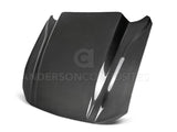 Anderson Composites 2018 Ford Mustang Double Sided Type-CJ 4in Carbon Fiber Cowl Hood