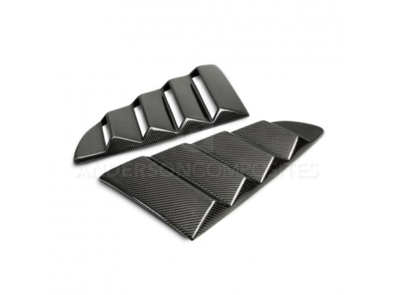 Anderson Composites WL15FDMU-V 2015-2020 Ford Mustang Carbon Fiber Type-Vented Side Window Louvers (Pair) Hellhorse Performance®