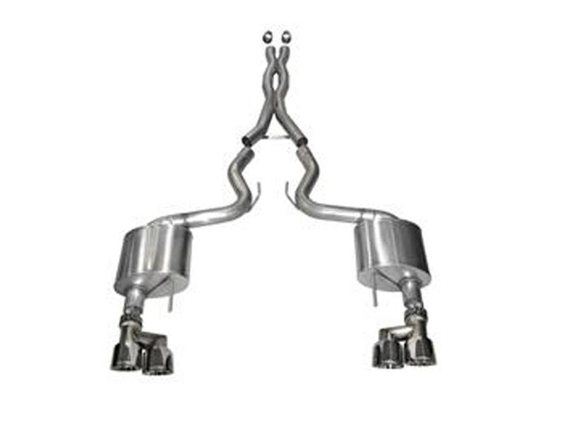 Corsa 15-16 Ford Mustang GT 5.0 3in Cat Back Exhaust Quad Tips (Xtreme) Hellhorse Performance
