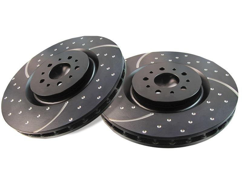 EBC 15-17 Ford Mustang GT GD Sport Slotted and Dimpled Front Rotors Hellhorse Performance