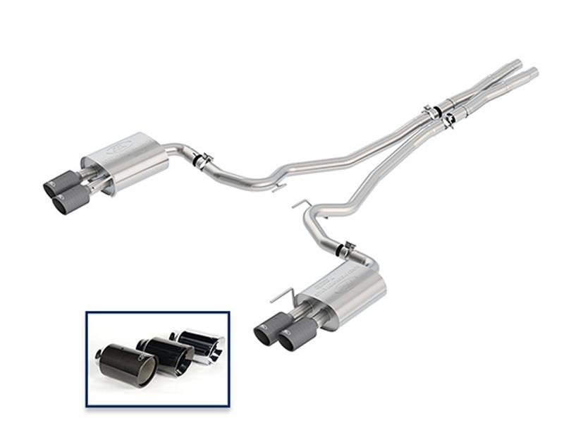 Ford Racing 18+ Mustang GT 5.0L Cat-Back Touring Exhaust System w/Carbon Fiber Tips Hellhorse Performance