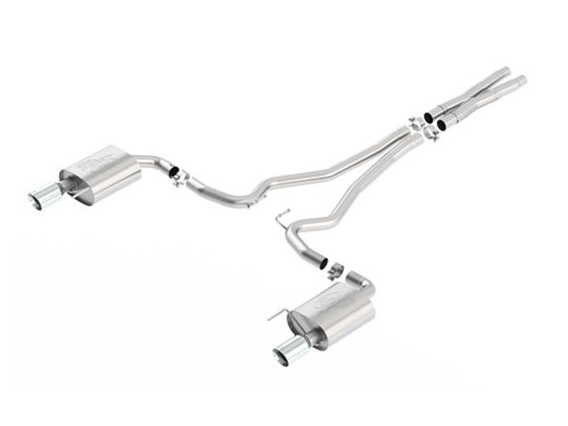 Ford Racing 2015 Mustang 5.0L Sport Cat-Back Exhaust System Black Chrome Hellhorse Performance