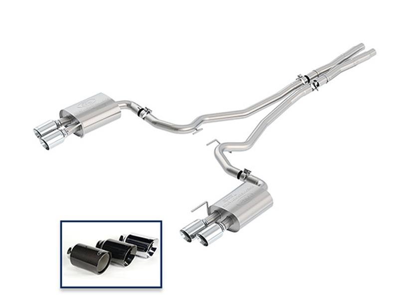 Ford Racing 2018+ Mustang GT 5.0L Cat-Back Sport Exhaust System w/ Quad Chrome Tips Hellhorse Performance