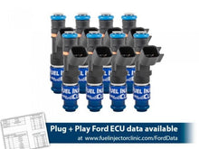 Load image into Gallery viewer, Fuel Injector Clinic 1200cc (110 lbs/hr at 43.5 PSI fuel pressure) Fuel Injector Set for Ford GT500 (2020)/Mustang GT (2005-2020 )/GT350 (2015-2020)/ Boss 302 (2012-2013)/Cobra (1999-2004) (High-Z) Hellhorse Performance®