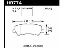 Load image into Gallery viewer, Hawk 15-17 Ford Mustang DTC-30 Rear Brake Pads Hellhorse Performance