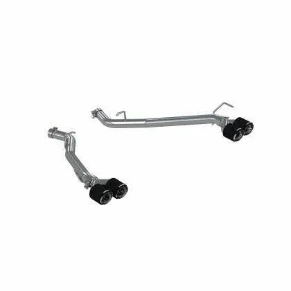 MBRP 2.5In. Axle-Back Exhaust System, Dual Rear Exit, T304 Stainless Steel, Carbon Fiber Tips (2020-2023 Explorer, Aviator) MBRP
