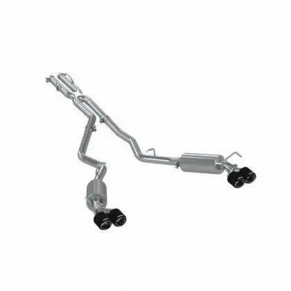 MBRP Cat Back Exhaust System - 2.5", Dual Rear, Quad Carbon Fiber Tips, T304 Stainless Steel (2020-2023 Explorer ST) MBRP