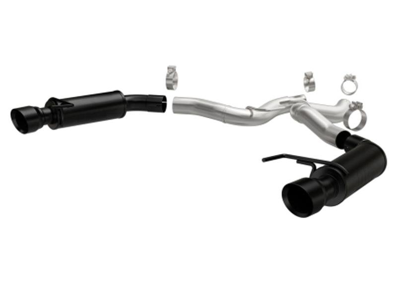 MagnaFlow Axle-Back 15-16 Ford Mustang 5.0L V8 Competition SS 3in Dual Split Rear 4.5in Black Tips Hellhorse Performance