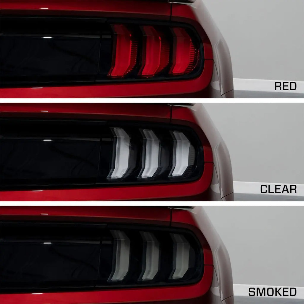 S550 Mustang Clear & Smoked Euro Tail Lamp LED Tail Light w/ Sequential Indicator (15-23 Mustang) Hellhorse Performance®