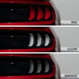 S550 Mustang Clear & Smoked Euro Tail Lamp LED Tail Light w/ Sequential Indicator (15-23 Mustang)