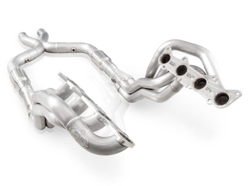 Stainless Power 2011-14 Mustang GT Headers 1-7/8in Primaries High-Flow Cats 3in X-Pipe Hellhorse Performance