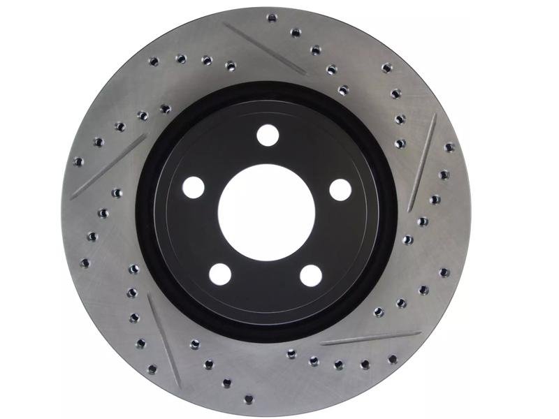 StopTech 15-17 Ford Mustang Sport Slotted & Drilled Left Right Rotor Hellhorse Performance