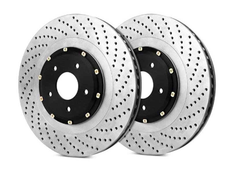 StopTech 15-18 Ford Mustang GT (w/ Brembo Calipers) AeroRotor 2pc Drilled Front Rotor (Pair) Hellhorse Performance