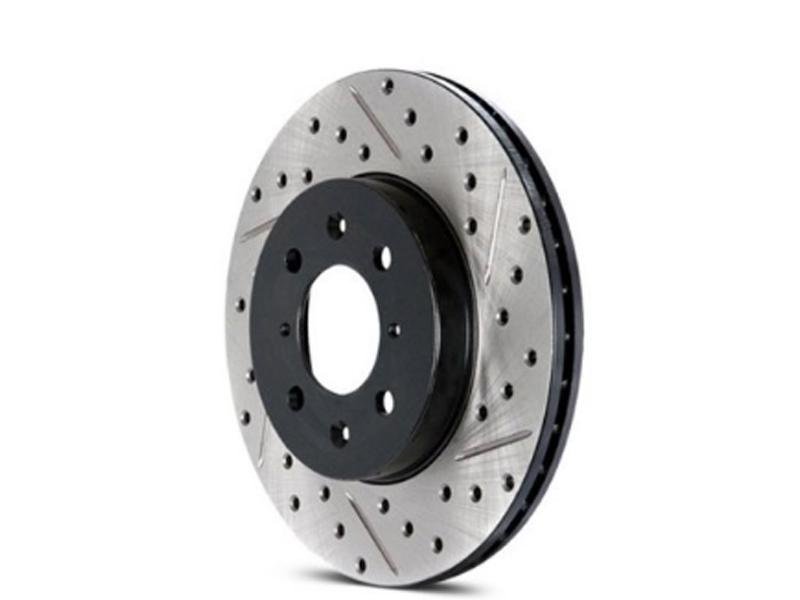 StopTech Cross Drilled Sport Brake Rotor - 2015 Ford Mustang - Rear Left Hellhorse Performance