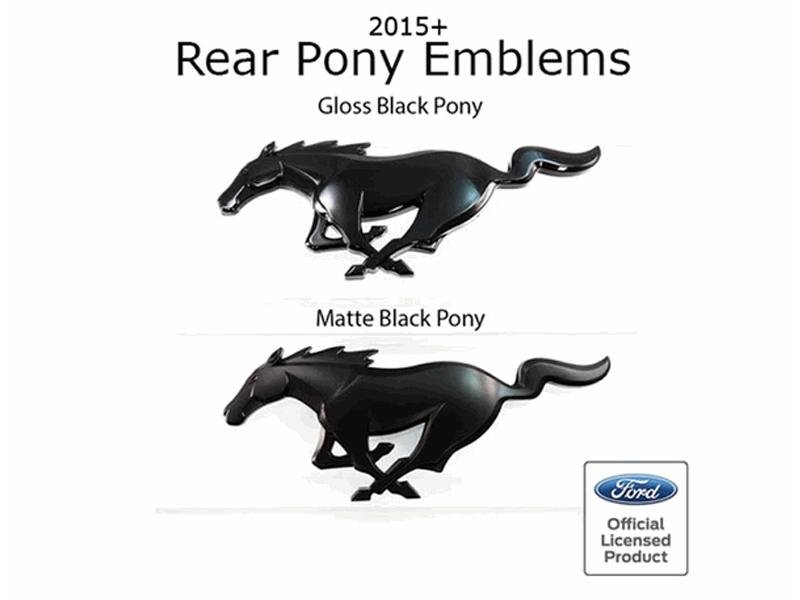 UPR Products 15-19 Mustang Pony Gloss Black Rear Emblem Hellhorse Performance®