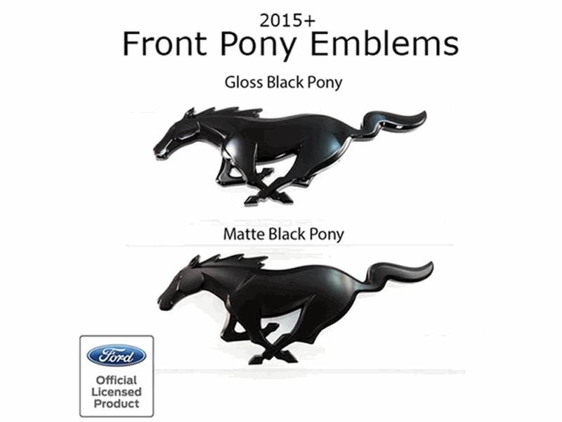 UPR Products 15-19 Mustang Pony Matte Black Front Grille Emblem Hellhorse Performance®