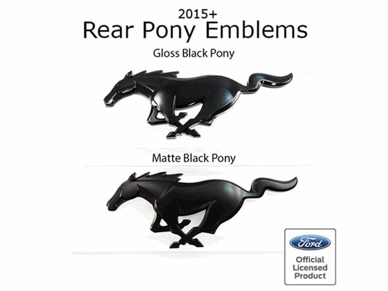 UPR Products 15-19 Mustang Pony Matte Black Rear Emblem Hellhorse Performance®