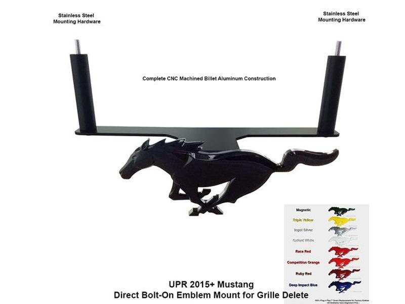 Upr Products 15-19 Mustang Pony Mounting Bracket Lightning Blue Emblem Hellhorse Performance®