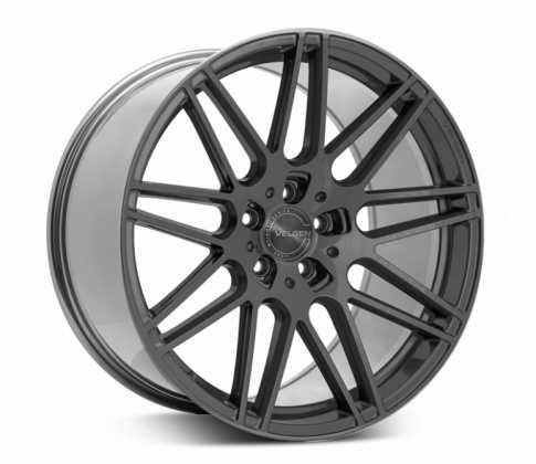 Velgen Wheels VF9 Wheel Brushed Titanium 22x10.5 5x114.3 Bolt, 30 Offset, 70.5 Bore (2020-2022 Explorer ST) - VFMESH92210.5BT1143070.5 Velgen Wheels